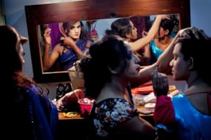 Hijras get ready backstage