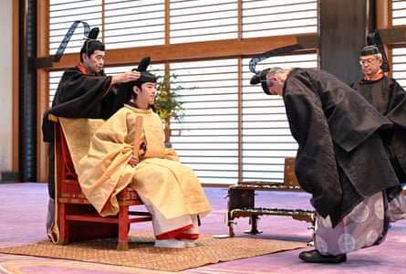 Japan’s Prince Hisahito takes part in his coming-of-age ceremony at the Imperial Palace in Tokyo.