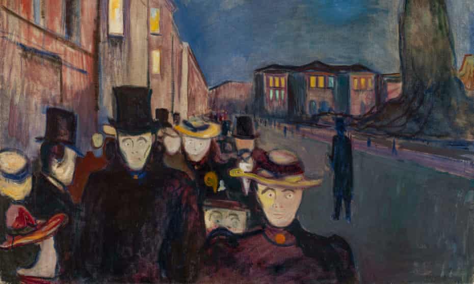 Edvard Munch (1863-1944) Evening on Karl Johan, 1892