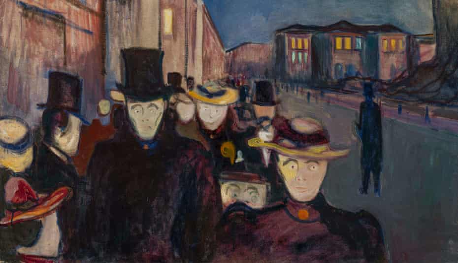 The walking dead … Edvard Munch’s Evening on Karl Johan. 