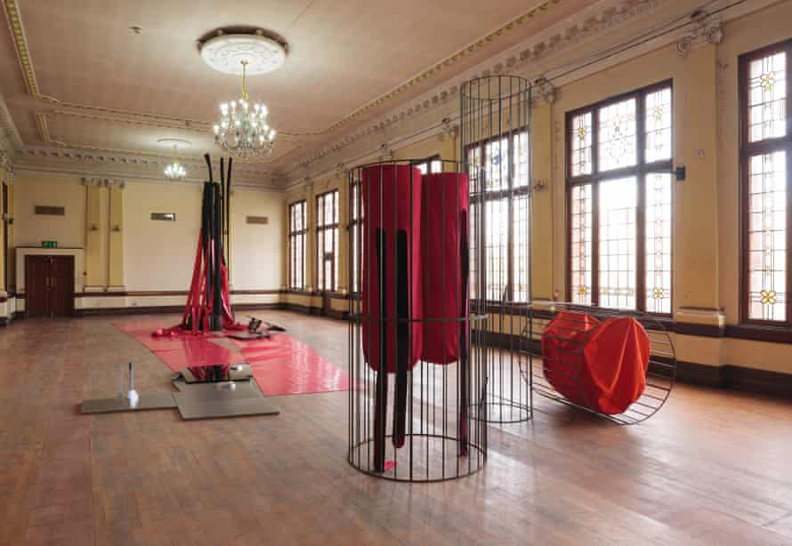 Claire Barclay’s installation at Kelvin Hall ‘feels both triumphant and tragic’.