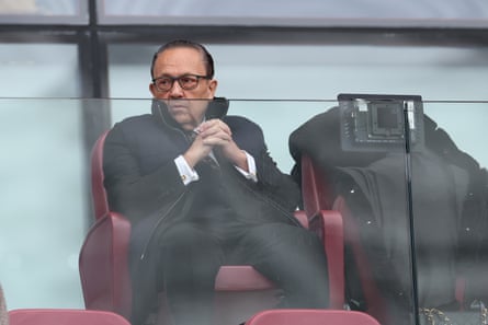 David Sullivan at the London Stadium before the defeat by Crystal Palace