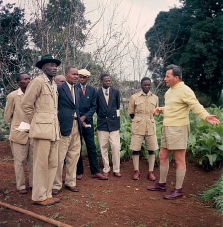 Kenyan farmers at a British colonial-run farm in 1958.