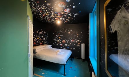 The Ocean Galaxy double room by Mandy Barker.
