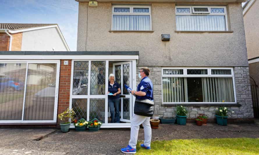 Conservative party candidate Matt Smith canvassing in Wenvoe