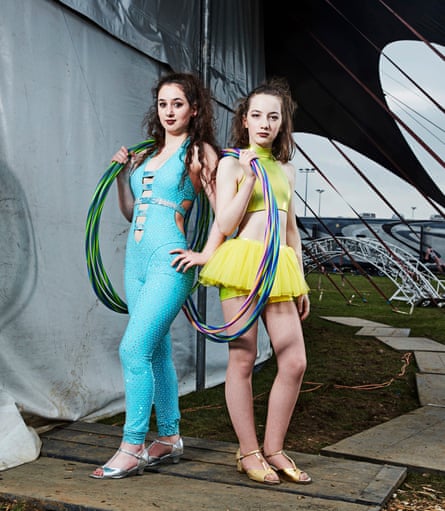 Would be aerialists Rosita and Eva in Circus Kids: Our Secret World.