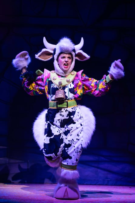 Anna Soden as Dave the Cow at York theatre Royal, 2023.
