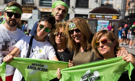 Pacma supporters at a march against bullfighting in Madrid in September last year.