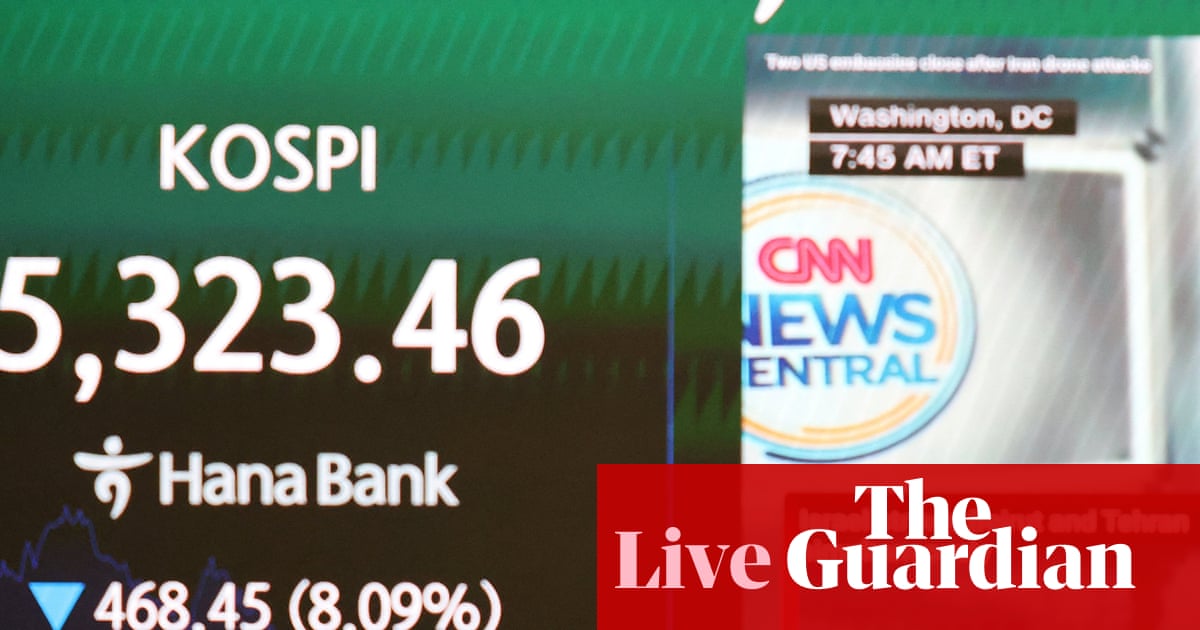 War in Middle East threatens UK living standards growth, as markets brace for energy shock – business live