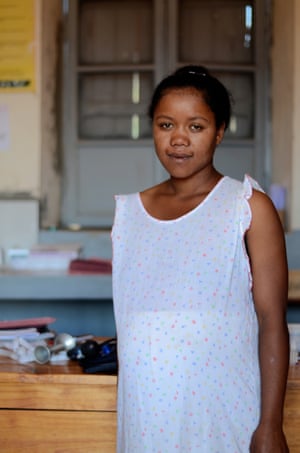 Claudine Razafindrabary, 26, is due to give birth at the Soavina health centre, Betafo district, Vakinankaratra region, Madagascar