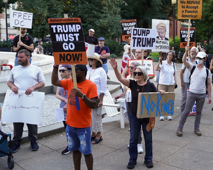 Donald Trump’s Washington DC intervention labelled as ‘unsettling and unprecedented’ by mayor – US politics live