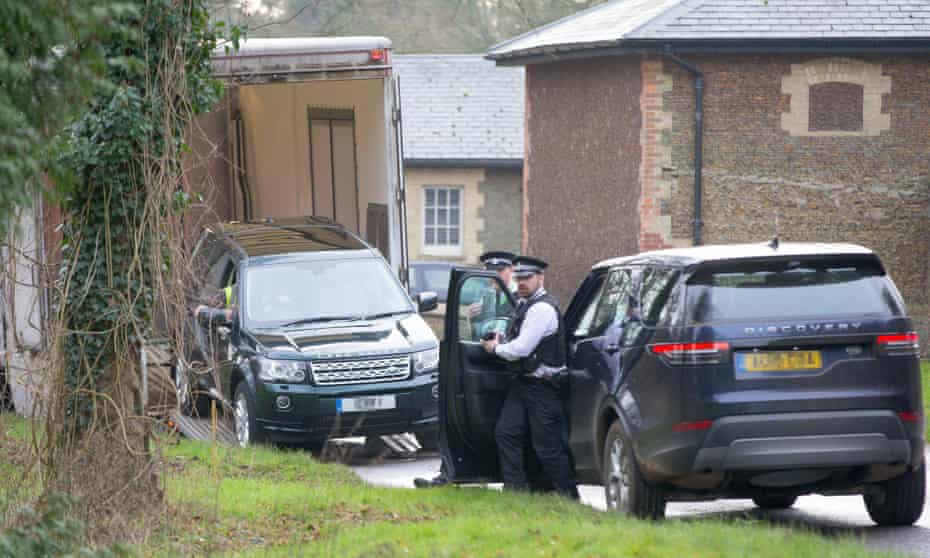 A replacement Land Rover Freelander is delivered to the Sandringham estate. 