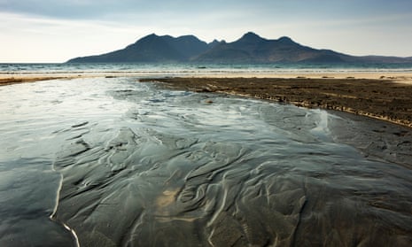 The view of the island of Rum from the isle of Eigg.