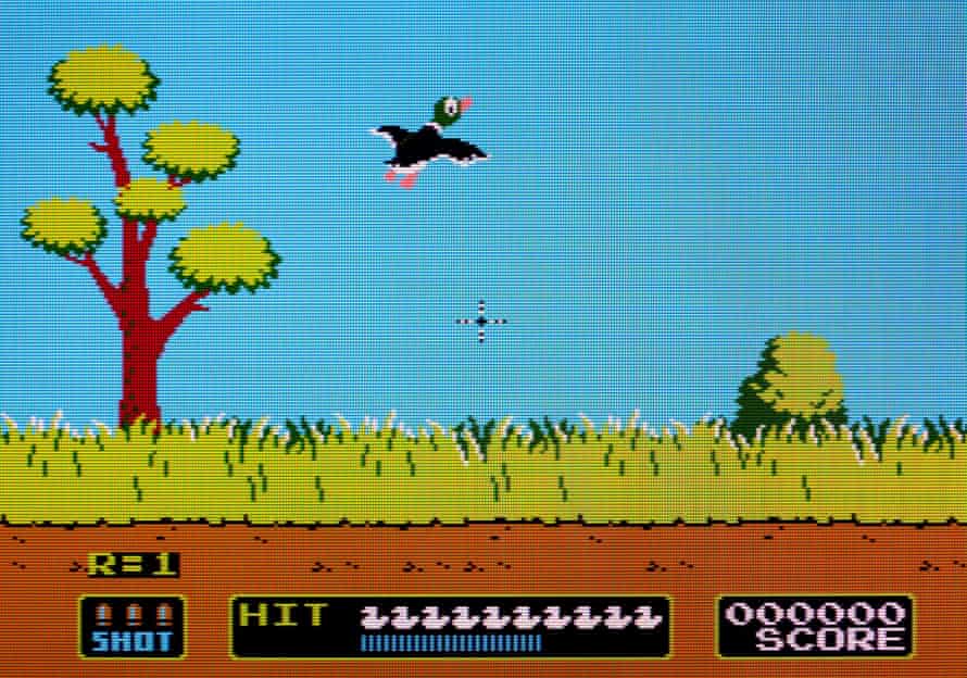 ‘I thought Duck Hunt on a 50-inch TV would be amazing’ … a screenshot from the NES Duck Hunt game.