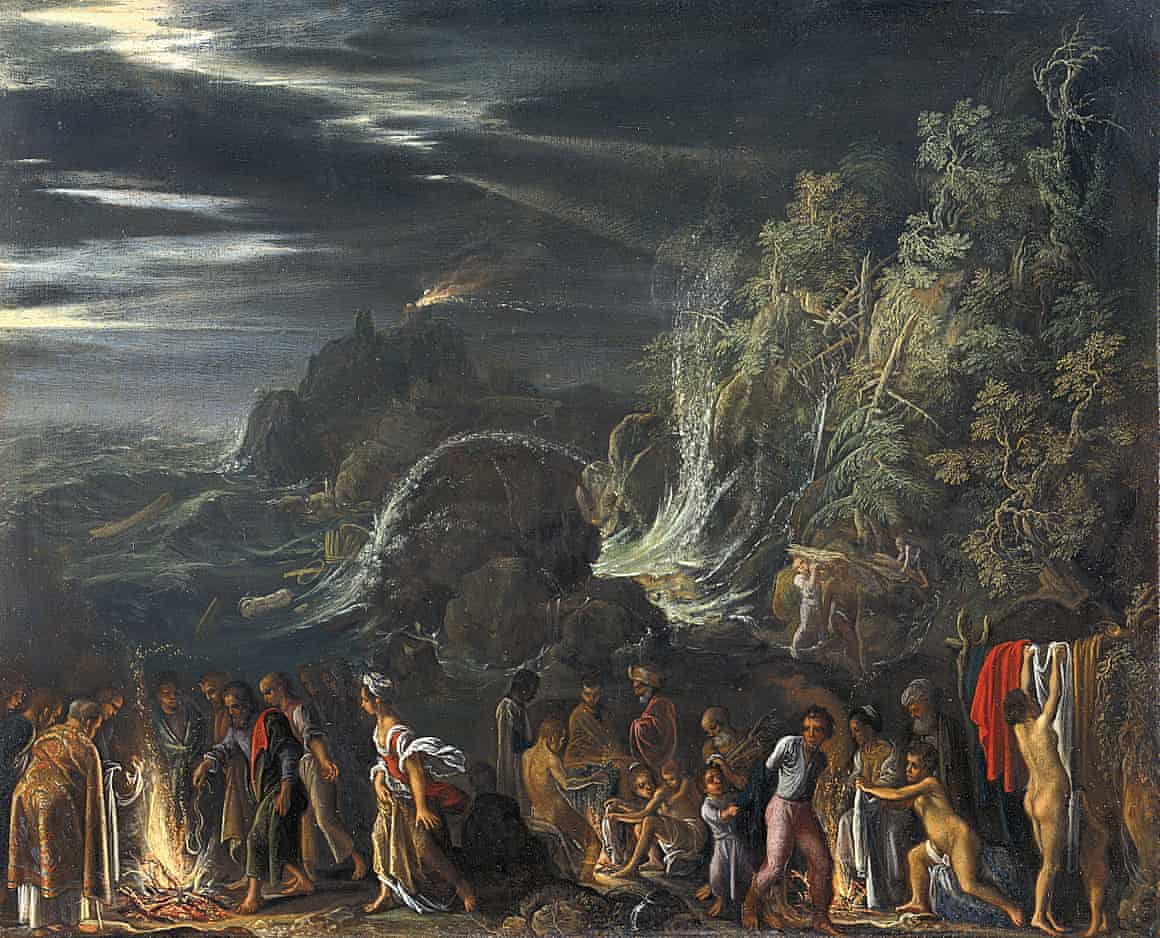 Saint Paul on Malta by Adam Elsheimer, about 1600