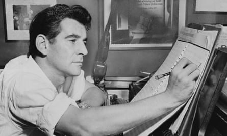Leonard Bernstein at work in 1955.