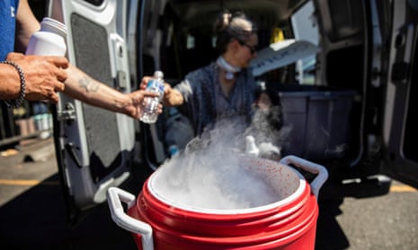 An ice shortage during an unprecedented Portland heat wave caused people to use dry ice to cool water and Gatorade.