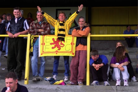 East Fife fans at Bayview Park in 1995