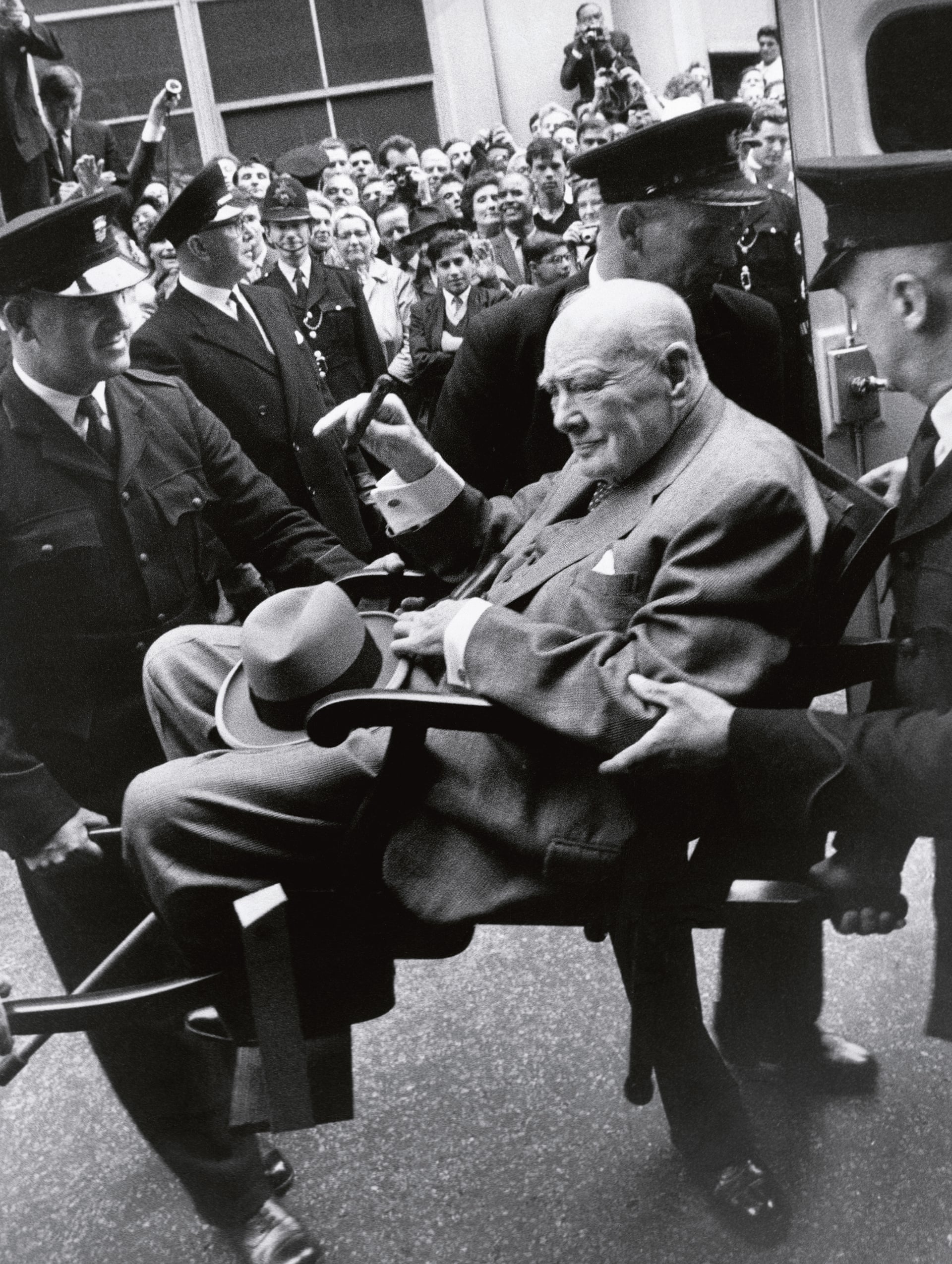 Terry O'Neil's image of Winston Churchill after being discharged from hospital