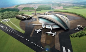 An artist’s impression of a UK spaceport. The commercial spaceflight market is estimated to be worth £25bn a year.