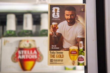 Beckham appears in a US advert for Stella Artois during the Fifa World Cup 26.