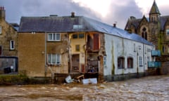 The Bridge House guesthouse in Hawick after its outer wall collapsed into the River Teviot earlier this year