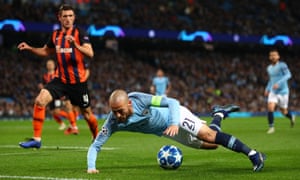 Silva goes down.