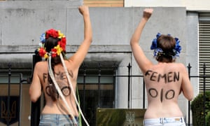 ‘The belief that women can pursue advancement and emancipation as Muslims will be dismissed by many as a kind of “false consciousness”.’ Femen activists in 2013.