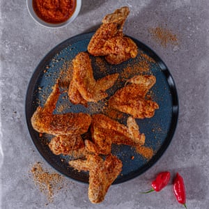 Suya fried chicken wings.