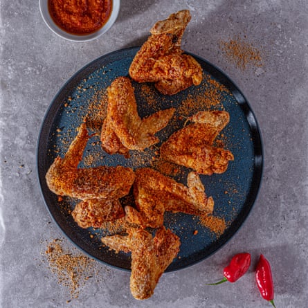 Ailes de poulet frit Suya.