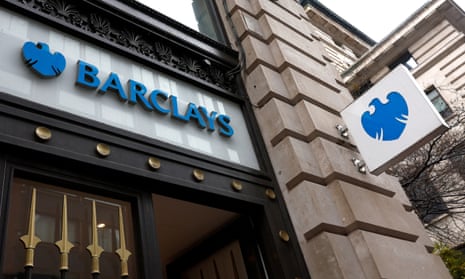 Signage on a branch of Barclays in London
