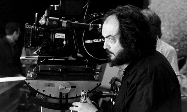 Stanley Kubrick looking though a camera lens