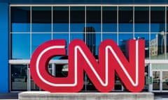 The CNN logo at its headquarters in Atlanta, Georgia.