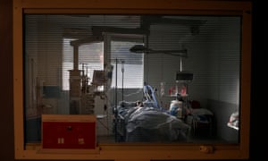 A Covid patient in the intensive care unit in Marseille.