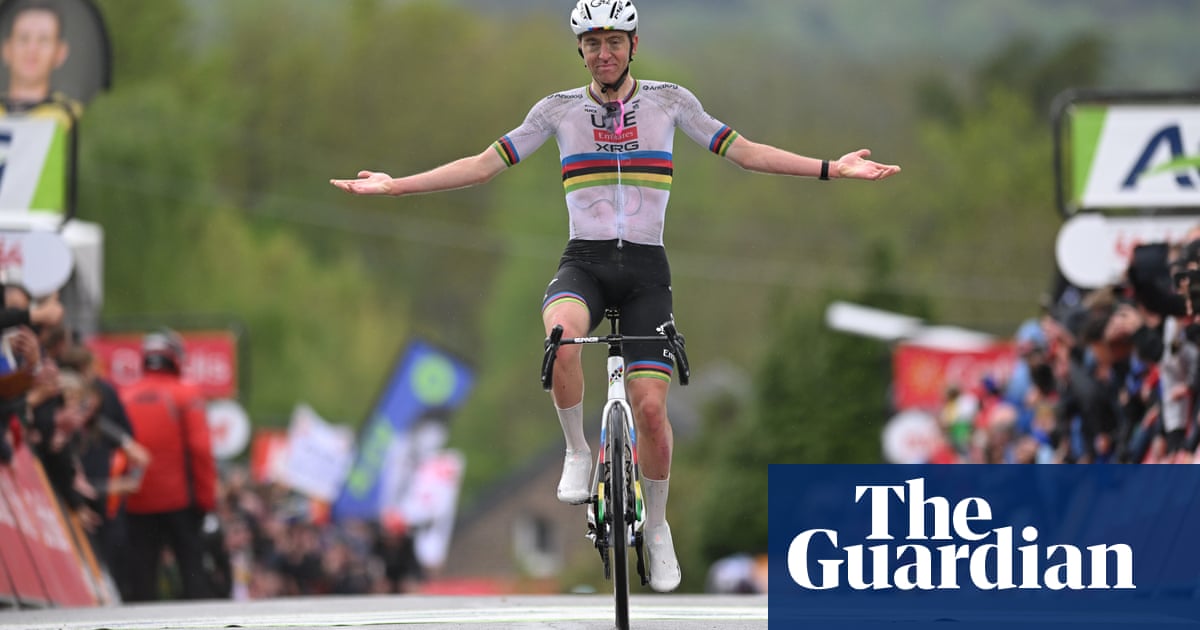 Tadej Pogacar dances up Mur de Huy to claim victory in Fleche Wallonne