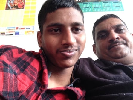 Sagar Narayan (left) with his father, Lalit