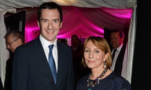 George Osborne and former Evening Standard editor Sarah Sands.