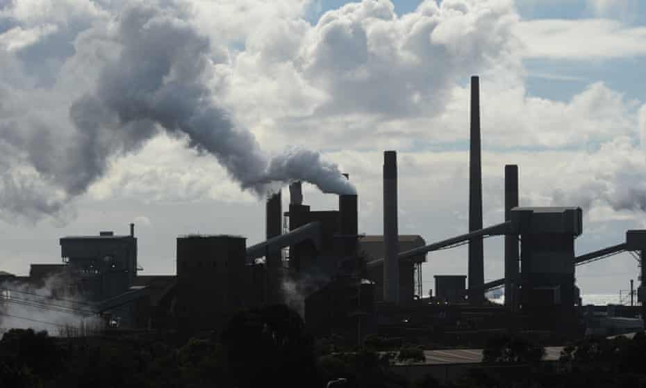 File photo of BlueScope Steel's Port Kembla steelworks in Australia