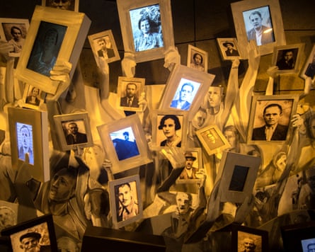 Portraits in the Holocaust Memorial Center for the Jews of North Macedonia, Skopje.