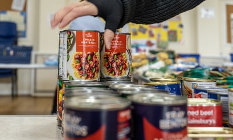 Selecting food in a food bank