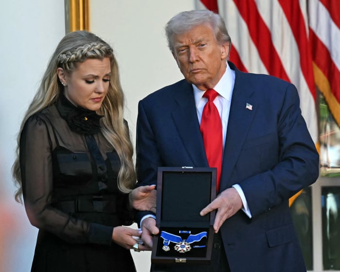 Trump posthumously awards Charlie Kirk the Presidential Medal of Freedom