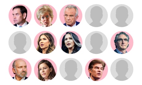Three rows of faces