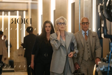 Anne Hathaway, Meryl Streep and Stanley Tucci in the sequel.
