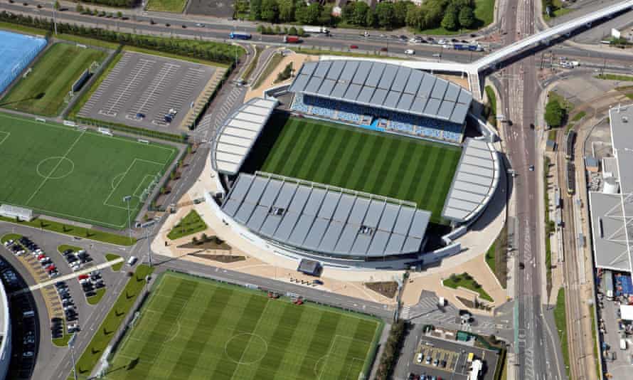 An aerial view of the Academy Stadium, Manchester.