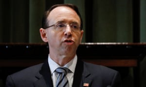 The deputy attorney general, Rod Rosenstein, has been the target of Republican critics in Congress.