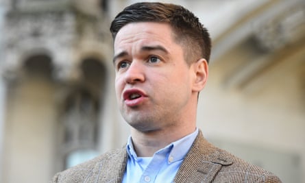 Hallam speaking outside the supreme court in London after losing his fight for compensation in 2019.