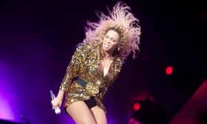 Beyoncé on the Pyramid stage.