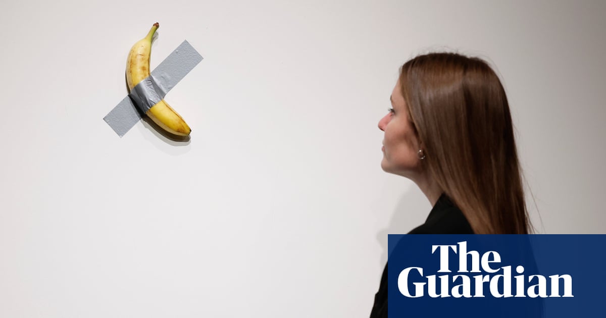 Maurizio Cattelan’s banana artwork taped with duct estimated to sell for up to .5 million at auction in New York. Maurizio Cattelan’s banana artwork taped with duct estimated to sell for up to .5 million at auction in New York.