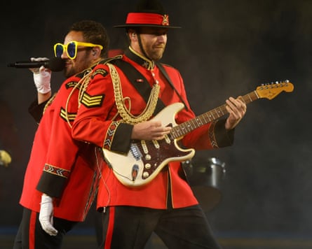 Members of the New Zealand army band at the Royal Edinburgh Military Tattoo.