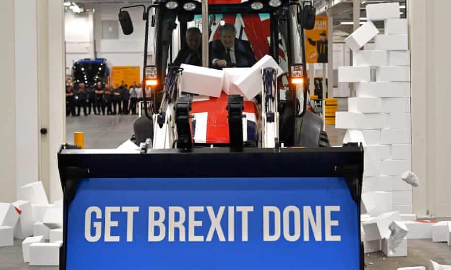 Boris Johnson at the JCB headquarters in Uttoxeter, Staffordshire, December 2019